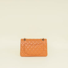Chanel Peach Orange CC Classic Double Flap Small Bag