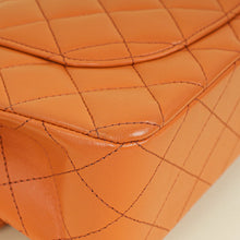Chanel Peach Orange CC Classic Double Flap Small Bag