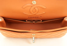 Chanel Peach Orange CC Classic Double Flap Small Bag