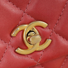 Chanel Dark Pink CC Top Handle Flap Mini Bag