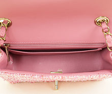 Chanel Pink CC Classic Tweed Mini Flap Bag