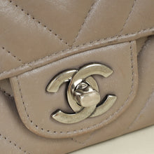 Chanel Etoupe CC Classic Chevron Mini Flap Bag