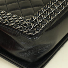Chanel Black Chained Le Boy Flap Medium Shoulder Bag