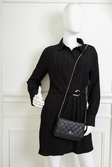 Chanel Black CC Classic Wallet on Chain