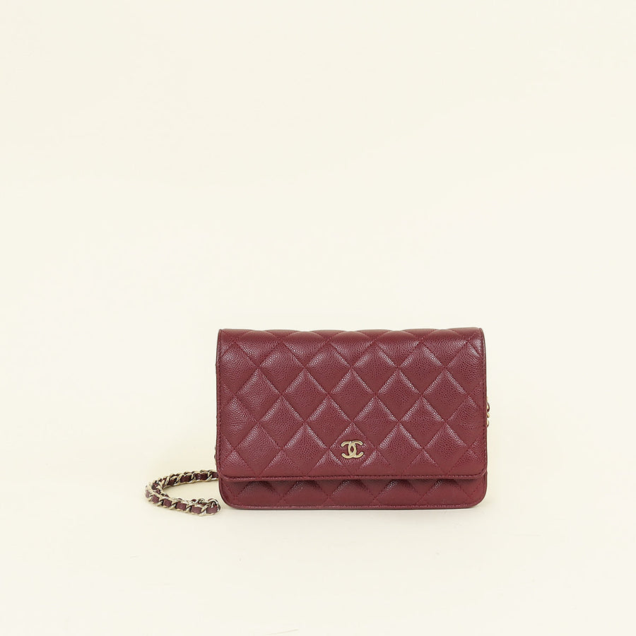 Chanel Burgundy Classic Wallet on Chain