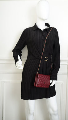 Chanel Burgundy Classic Wallet on Chain