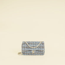 Chanel Blue Multicolor CC Classic 11.12 Tweed Double Flap Medium Bag