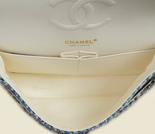 Chanel Blue Multicolor CC Classic 11.12 Tweed Double Flap Medium Bag