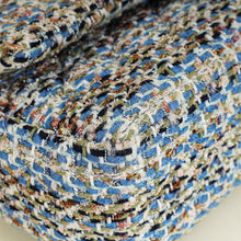 Chanel Blue Multicolor CC Classic 11.12 Tweed Double Flap Medium Bag