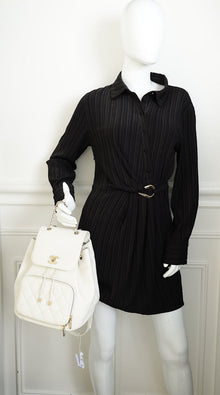 Chanel White CC Business Affinity Backpack Bag