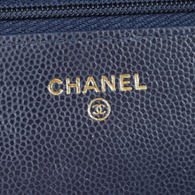 Chanel Indigo Blue CC Classic Wallet On Chain