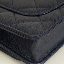 Chanel Indigo Blue CC Classic Wallet On Chain