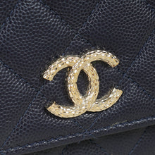 Chanel Indigo Blue CC Classic Wallet On Chain