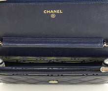 Chanel Indigo Blue CC Classic Wallet On Chain