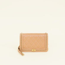 Chanel Dark Beige CC Chain Around Boy Wallet On Chain