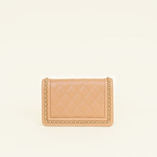 Chanel Dark Beige CC Chain Around Boy Wallet On Chain