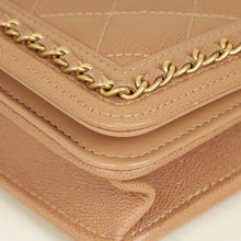 Chanel Dark Beige CC Chain Around Boy Wallet On Chain