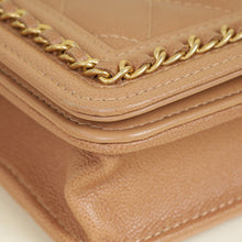 Chanel Dark Beige CC Chain Around Boy Wallet On Chain