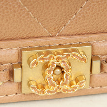 Chanel Dark Beige CC Chain Around Boy Wallet On Chain