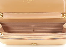 Chanel Dark Beige CC Chain Around Boy Wallet On Chain