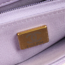Chanel Purple CC Crystal Logo Top Handle Wallet On Chain
