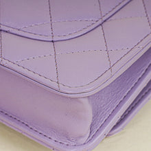 Chanel Purple CC Crystal Logo Top Handle Wallet On Chain