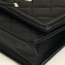 Chanel Black CC Filigree Wallet On Chain