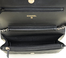 Chanel Black CC Filigree Wallet On Chain