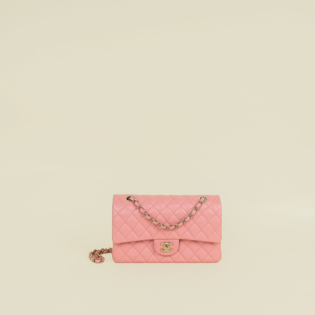 Chanel Pink Classic Double Flap Medium Bag
