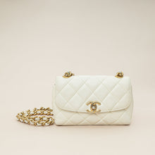 Chanel White CC Quilted Flap Shoulder Bag