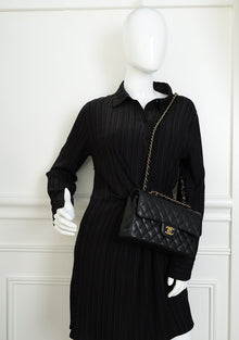 Chanel Black CC Classic Double Flap Small Bag