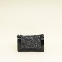 Chanel Black Le Boy Iridescent Sequins Medium Flap Bag