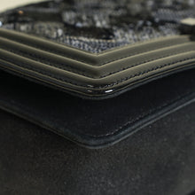 Chanel Black Le Boy Iridescent Sequins Medium Flap Bag