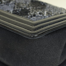 Chanel Black Le Boy Iridescent Sequins Medium Flap Bag