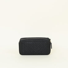Chanel Black Le Boy Double Zip Wallet On Chain Pouch