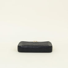 Chanel Black Le Boy Double Zip Wallet On Chain Pouch