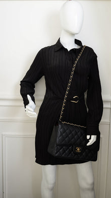 Chanel Black Classic Double Flap Jumbo Bag