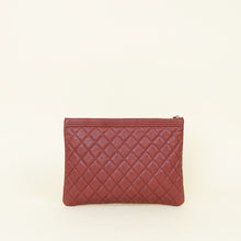 Chanel Dark Burgundy Le Boy O Case Medium Pouch