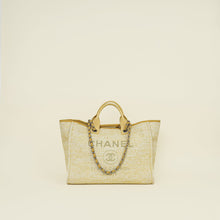 Chanel Yellow Boucle Deauville Shopping Tote Large Bag