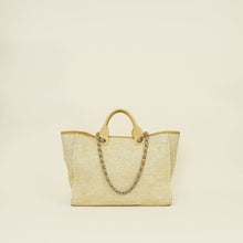 Chanel Yellow Boucle Deauville Shopping Tote Large Bag