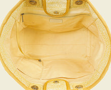 Chanel Yellow Boucle Deauville Shopping Tote Large Bag