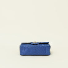 Chanel Blue Python Classic Mini Flap Bag