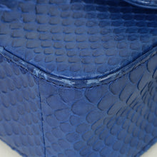 Chanel Blue Python Classic Mini Flap Bag