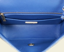Chanel Blue Python Classic Mini Flap Bag