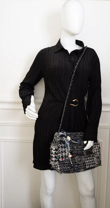 Chanel Multicolor Tweed Pompom Paris Dubai Flap Jumbo Bag