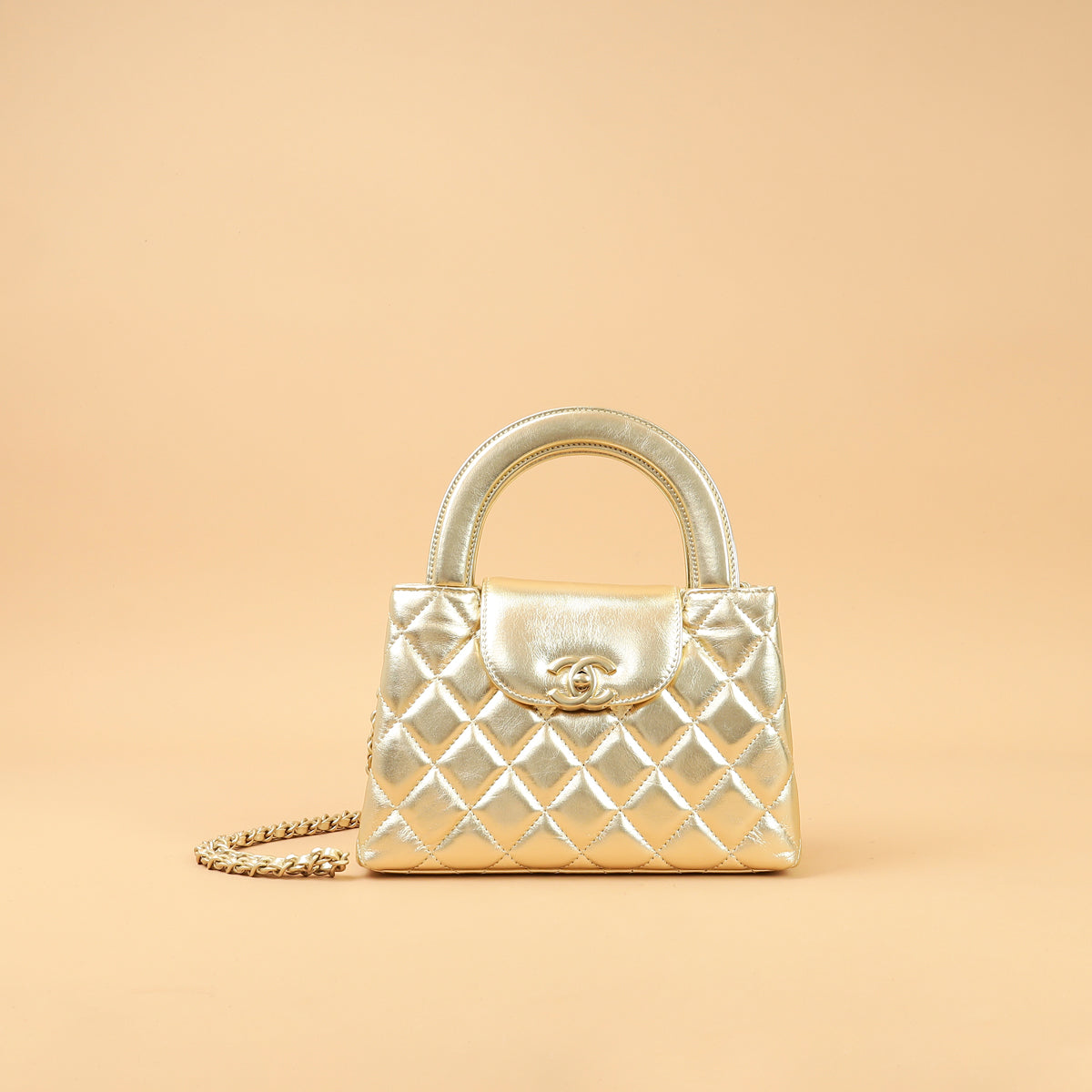 Chanel Metallic Gold Mini Kelly Bag