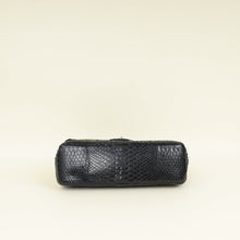 Chanel Black CC Classic Python Double Flap Jumbo Bag