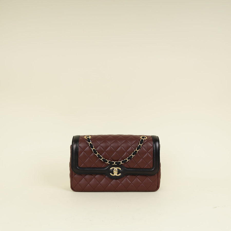 Chanel Bicolor CC Quilted Two Tone Day Flap Bag