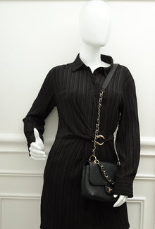 Chanel Black CC Chain Handle Small Flap Bag