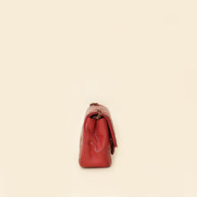 Chanel Red CC Whipstitch Mini Square Flap Bag